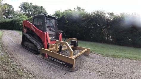 how to crown a driveway with a skid steer|skid steer driveway repair.